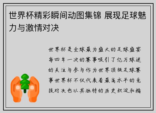 世界杯精彩瞬间动图集锦 展现足球魅力与激情对决